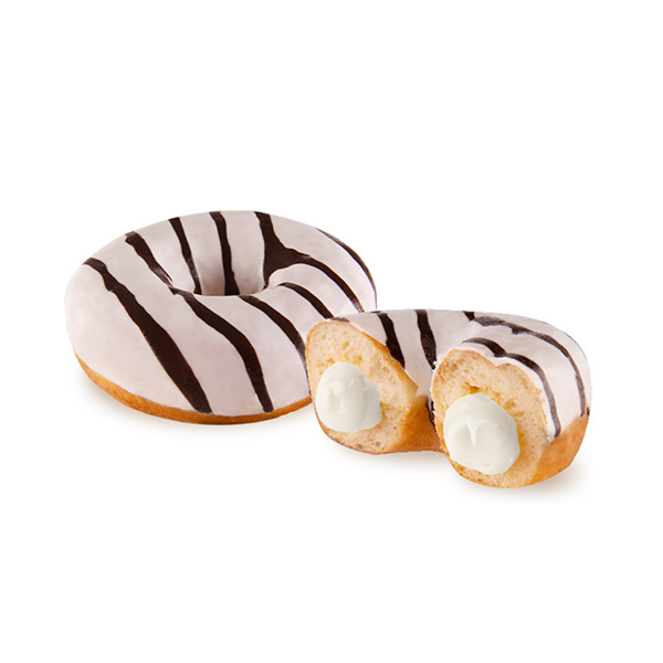 TOI3014 Donut mit Vanille gefüllt und schokoliert