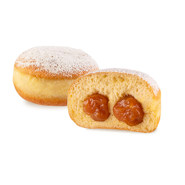 TOI3019 Krapfen mit Marille gefüllt und gepudert