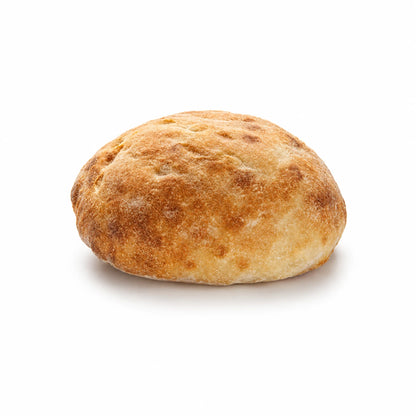 Panpizza Bun 120 g, recortado sobre fondo blanco