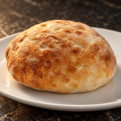 Panpizza Bun 120 g, primer plano de la corteza