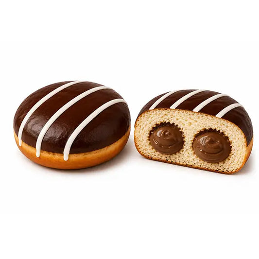 TOI3022 Krapfen mit Kakaocreme gefüllt und schokoliert
